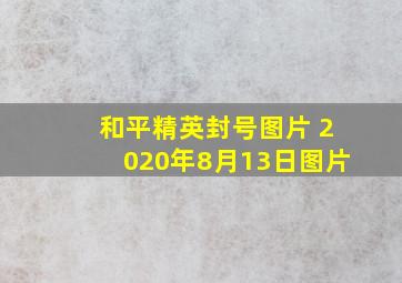 和平精英封号图片 2020年8月13日图片